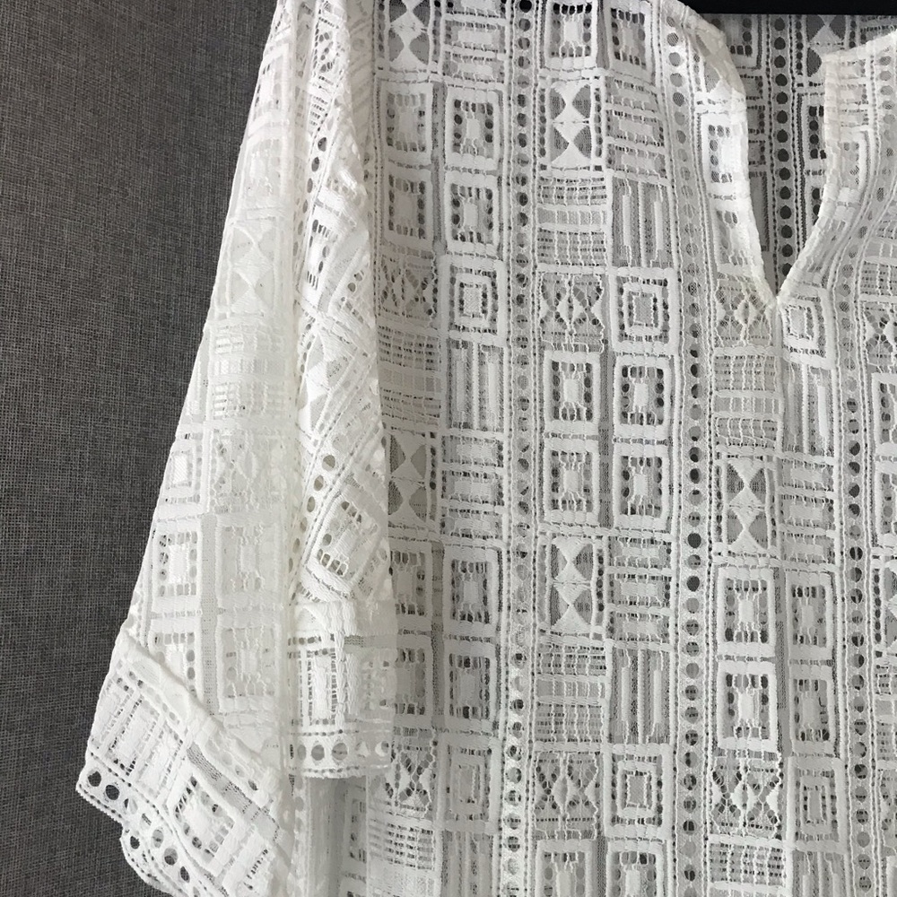 BCBG white see through dress